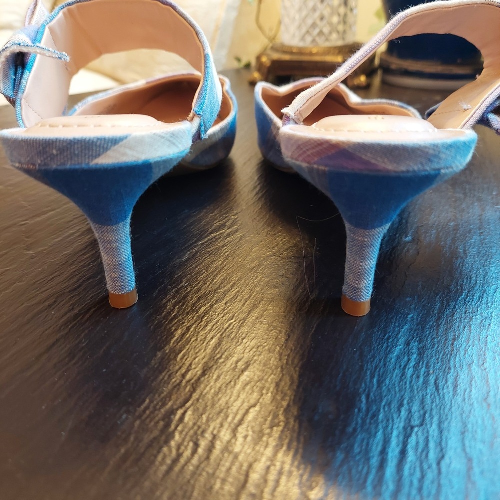 NEW! Bandolino Wmns Millie Mule Pointed Toe Kitten Heel Blue Lavender Size 7.5 M - Picture 7 of 10